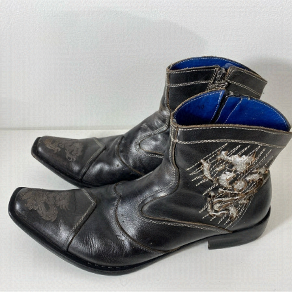 Rock Lines Mark Nason Traxx Dragon Boots Leather Mens Size 10